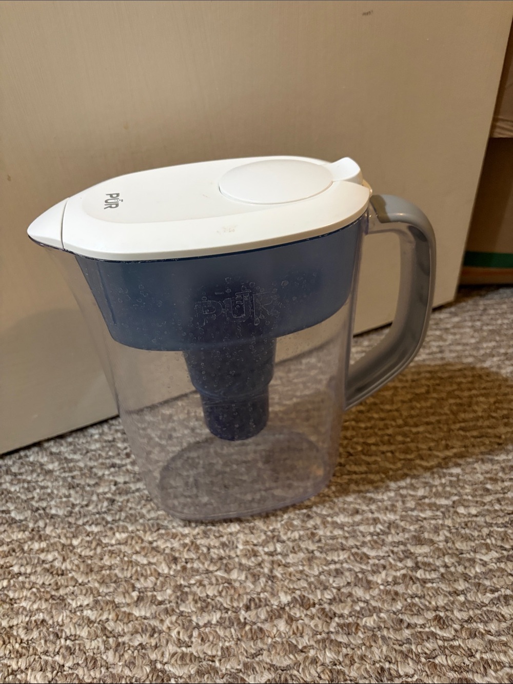 PUR Water Filter Pitcher in White and Gray